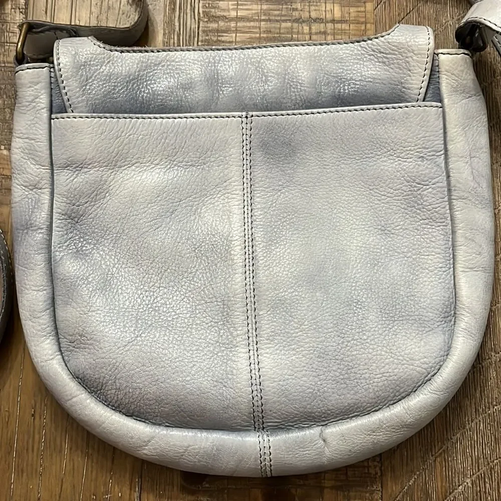 Latico Blue Leather Cross Body Bag